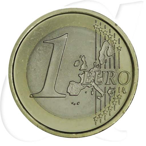 Vatikan 2002 1 Euro Papst Johannes Paul Umlaufmünze Münzen-Wertseite