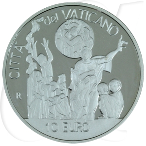 Vatikan 10 Euro Silber 2002 PP OVP Neujahrsbotschaft