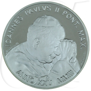 10 Euro Münze Vatikan 2003 Pontifikatsjahr OVP Bildseite