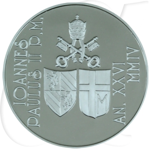 5 Euro Münze Vatikan 2004 150 Jahre Dogma Empfängnis OVP Bildseite