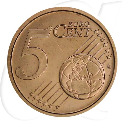 Vatikan 2010 5 Cent Benedikt Umlaufmünze Kursmünze Münzen-Wertseite