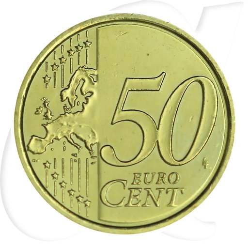 Vatikan 2010 50 Cent Benedikt Umlauf Kurs Münzen-Wertseite