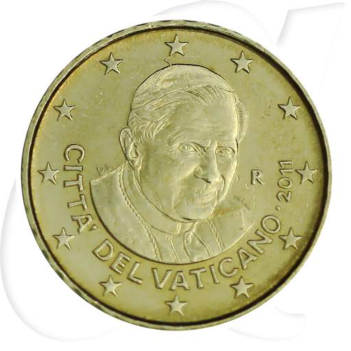 Vatikan 2011 10 Cent Benedikt Umlauf Kurs Münzen-Bildseite