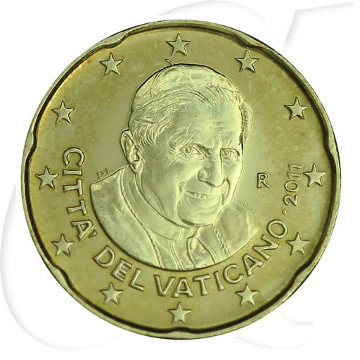 Vatikan 2011 20 Cent Benedikt Umlauf Kurs Münzen-Bildseite
