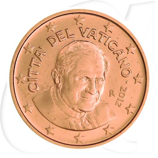 Vatikan 2012 2 Cent Benedikt Umlauf Kurs Münzen-Bildseite