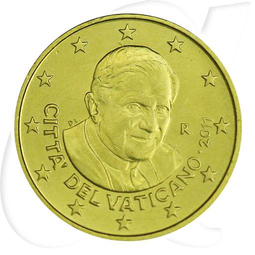 Vatikan 50 Cent 2012 Umlaufmünze Papst Benedikt XVI.