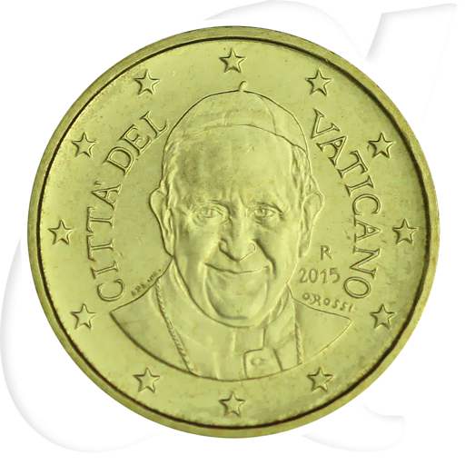 Vatikan 2015 10 Cent Franziskus Umlauf Kurs Münzen-Bildseite