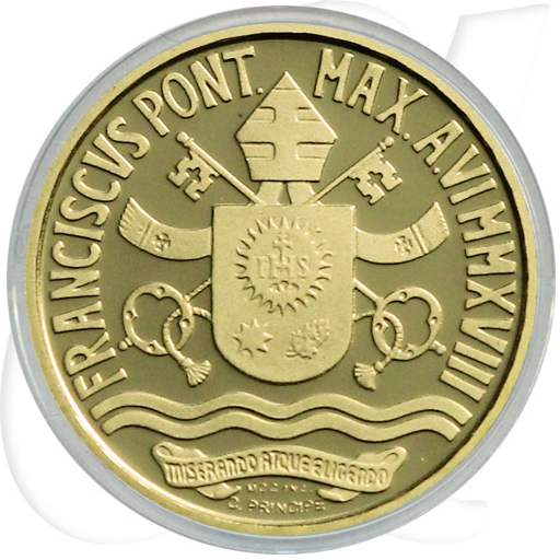 Vatikan 10 Euro Gold 2018 PP Die Taufe Münzen-Wertseite