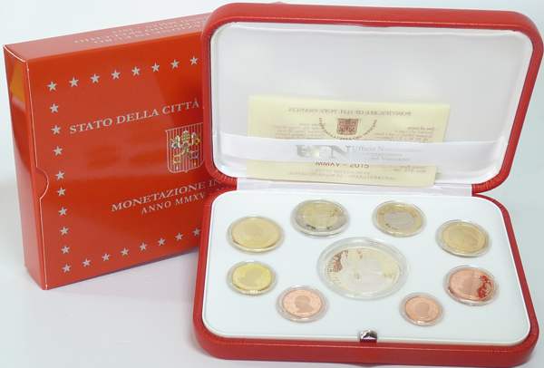 Vatikan Kursmünzensatz 2015 PP OVP Papst Franziskus