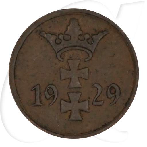 Danzig 1 Pfennig 1929 ss Wappen