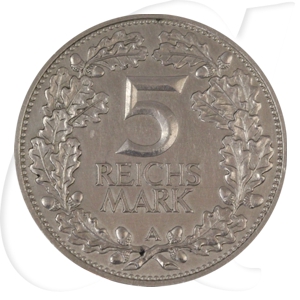 Weimarer Republik 5 Mark 1925 A vz Jahrtausendfeier der Rheinlande