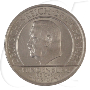 Weimarer Republik 3 Mark 1929 A vz Weimarer Verfassung Schwurhand