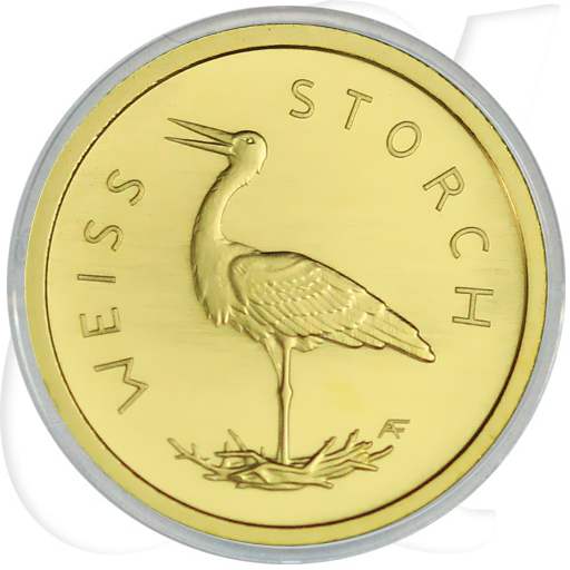 Deutschland 20 Euro Gold 2020 D st Heimische Vögel - Weißstorch