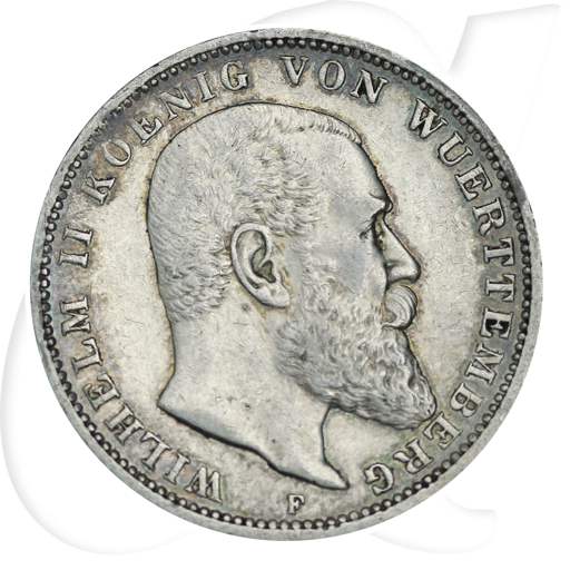 Deutschland Württemberg 3 Mark 1912 ss Wilhelm II.
