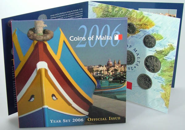 Malta off. Kursmünzensatz 2006 st mit Sonderprägung 3 Mils